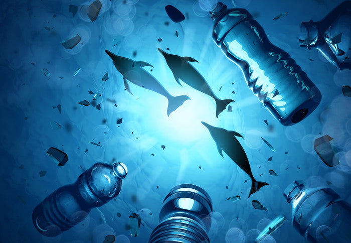 Recycled ocean plastic harvested for ModuLab watches, supporting SDG 14 marine conservation