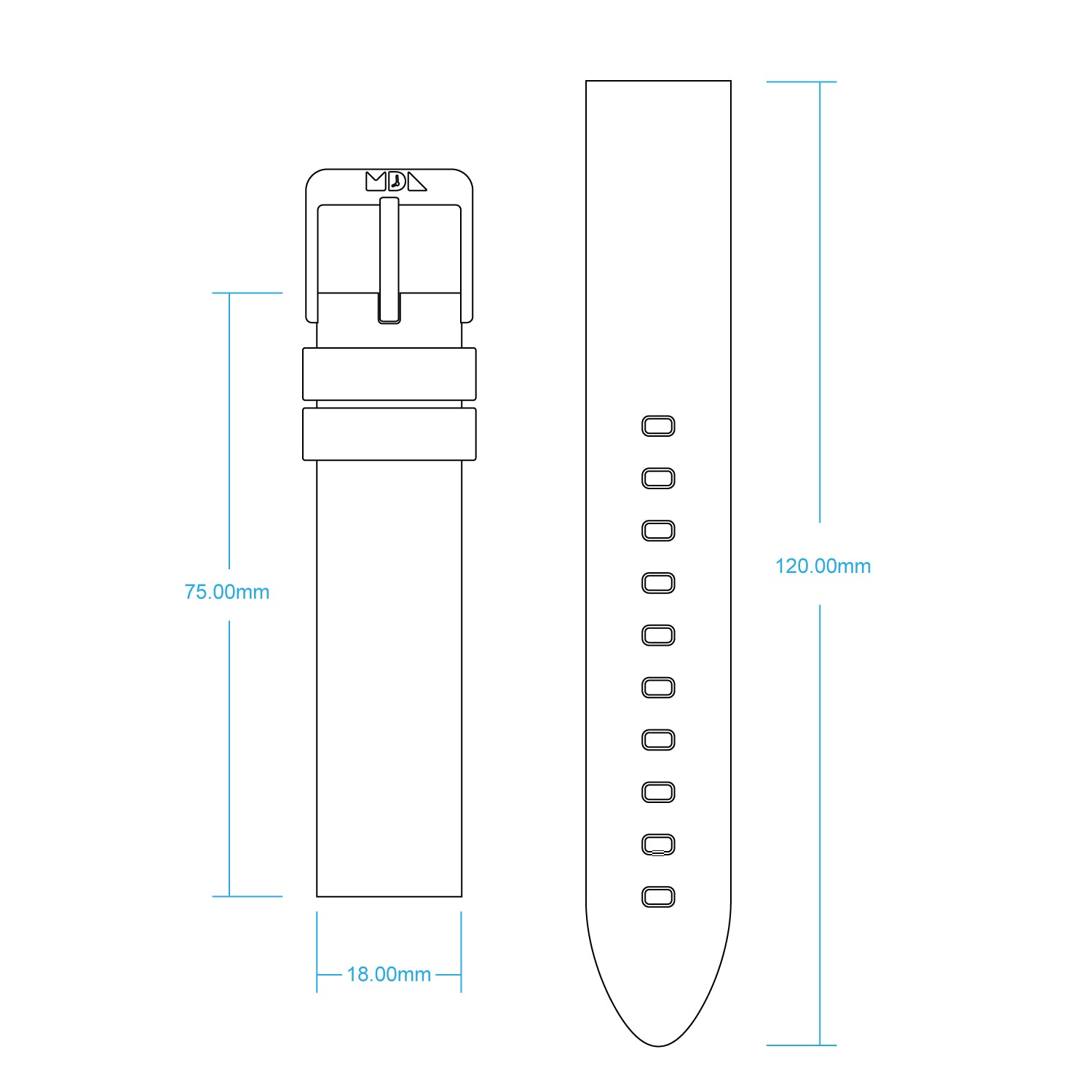 modulab watch set for adult strap size